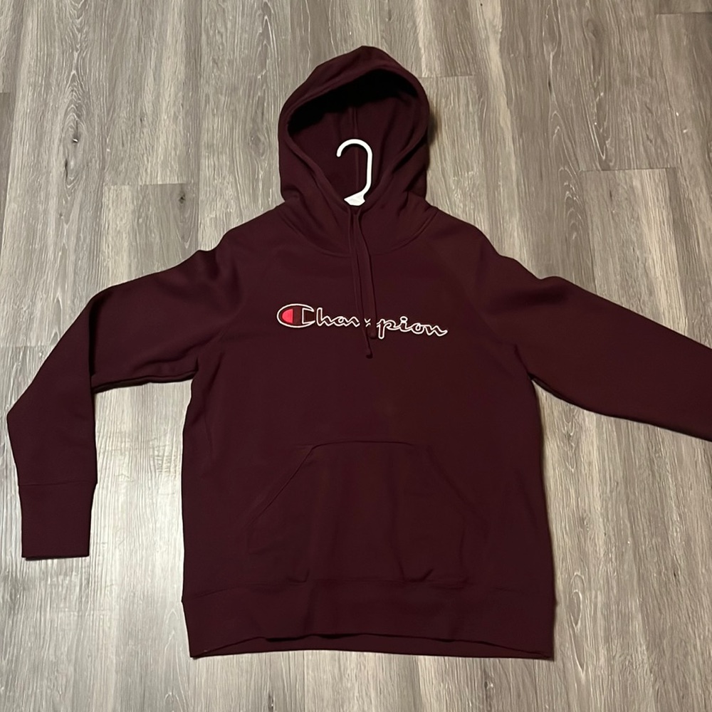 maroon champion hoodie